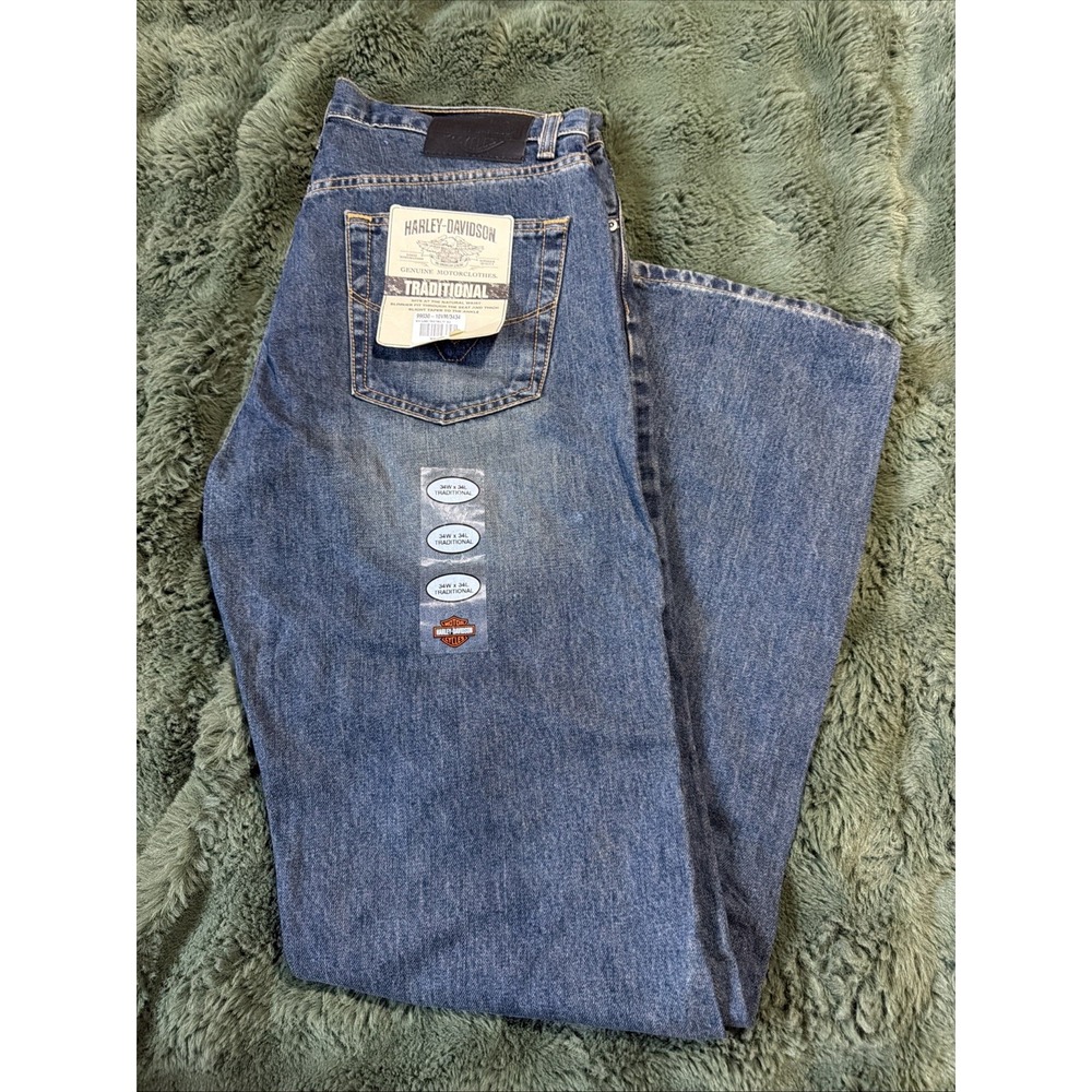 Harley Davidson Jeans Men Measured Size 34x34 Traditional